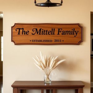 Family Name House Sign view 1