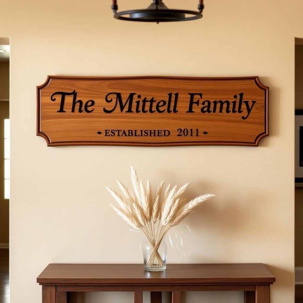 Family Name House Sign